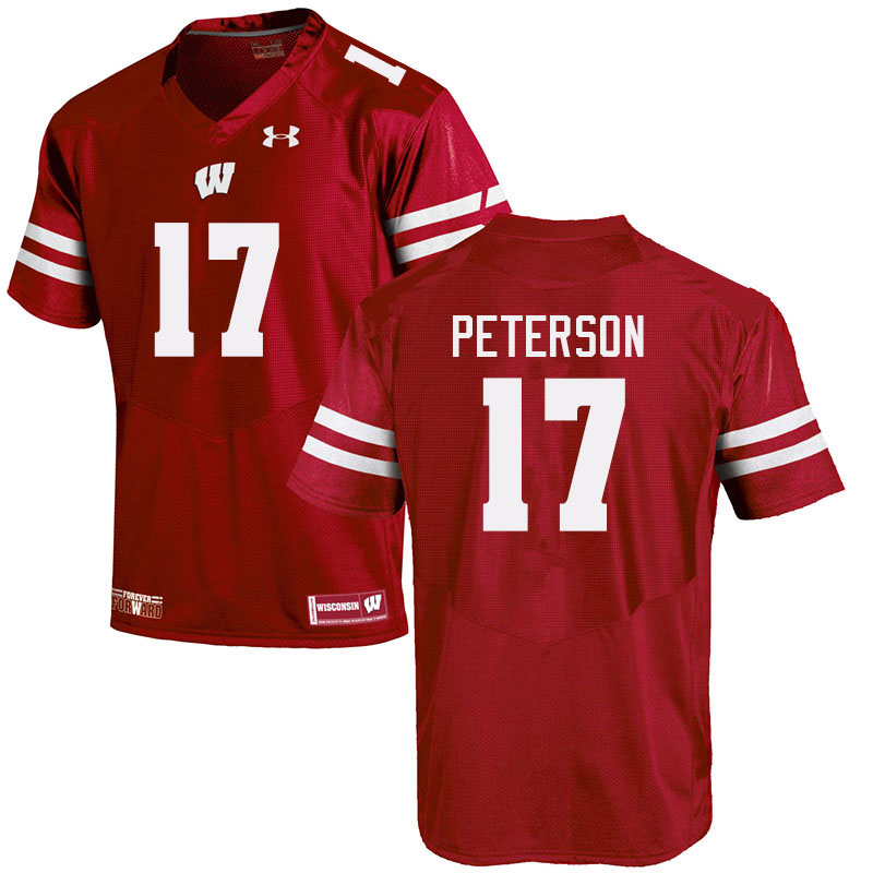 Men #17 Darryl Peterson Wisconsin Badgers College Football Jerseys Sale-Red - Click Image to Close